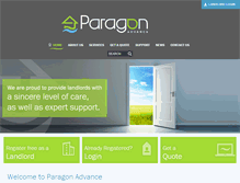 Tablet Screenshot of paragonadvance.com